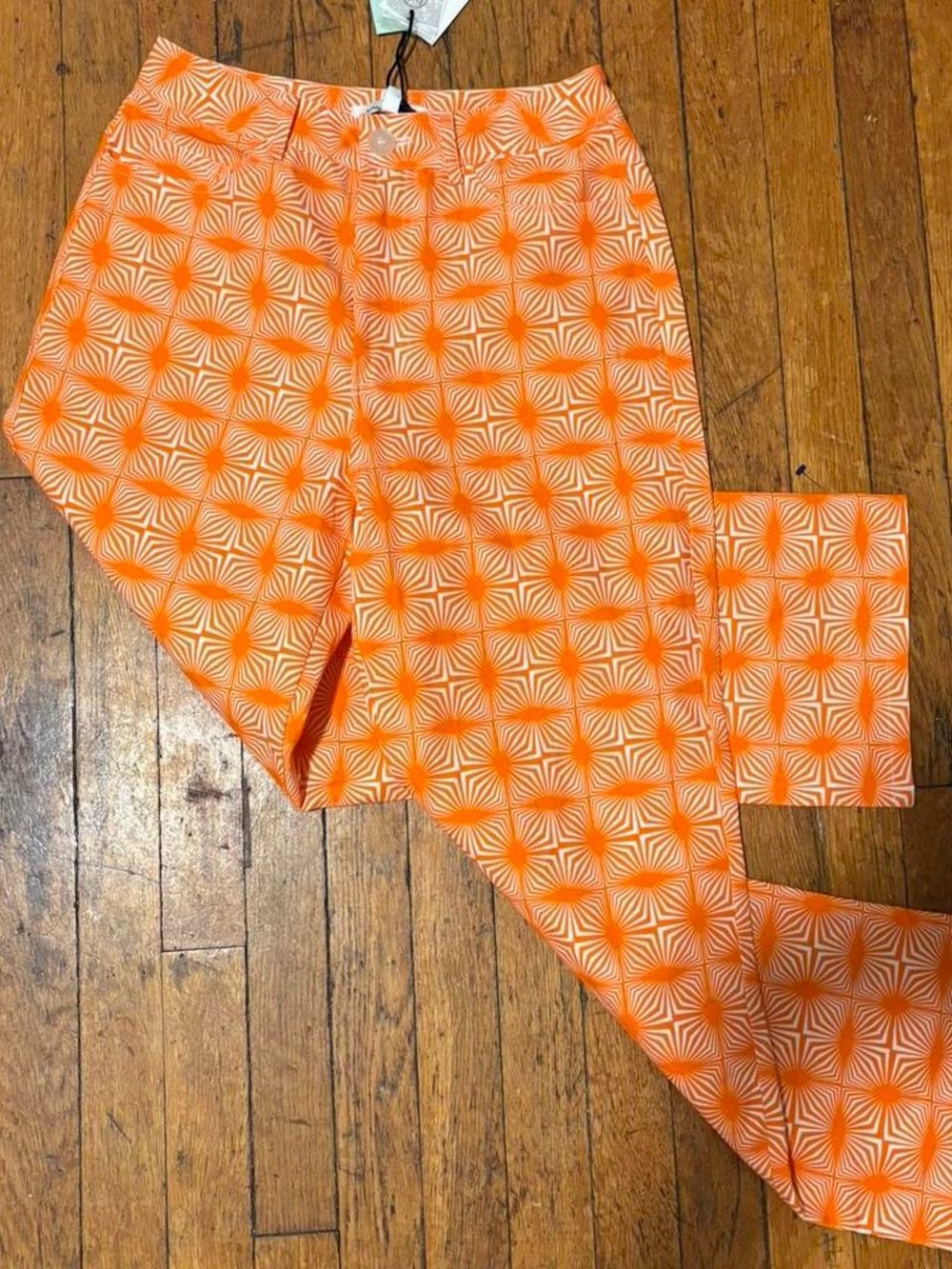 Anthropologie 100%‎ cotton geometric disco pant NWT women’s small